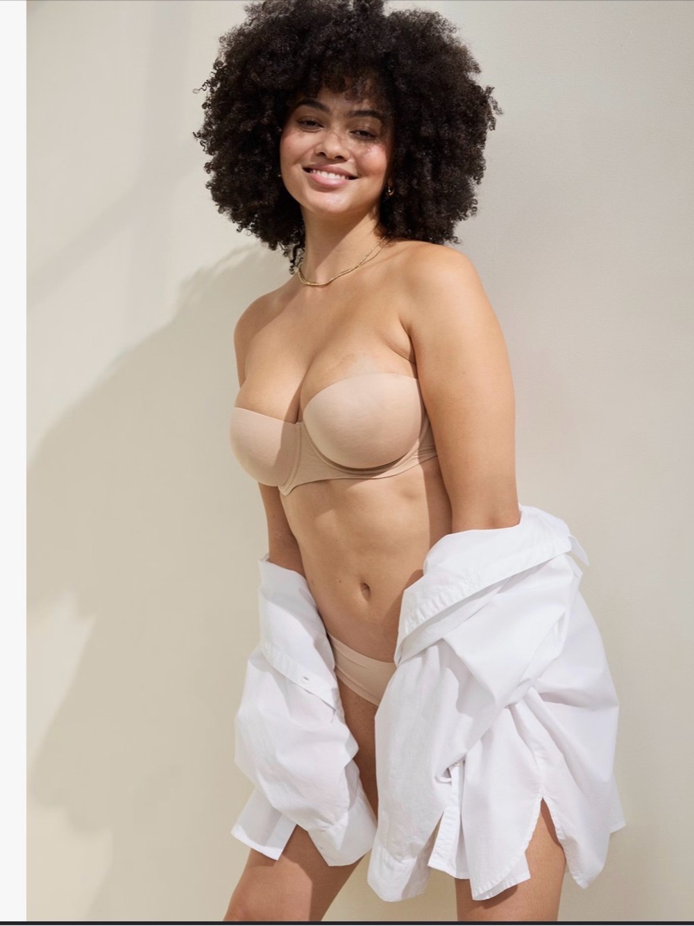 Aerie Real Good Sunnie Staples T-Shirt Bra in Nude